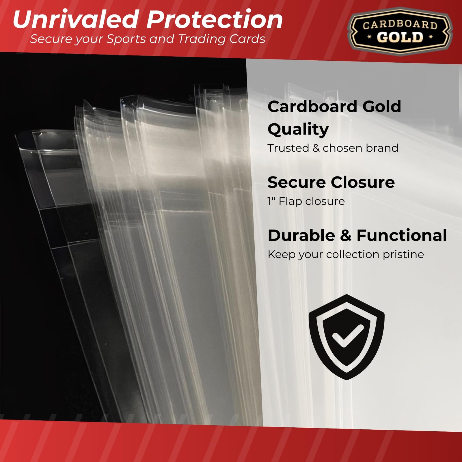 Cardboard Gold CBG 1000 ct Resealable Sports Card Team Set Bags