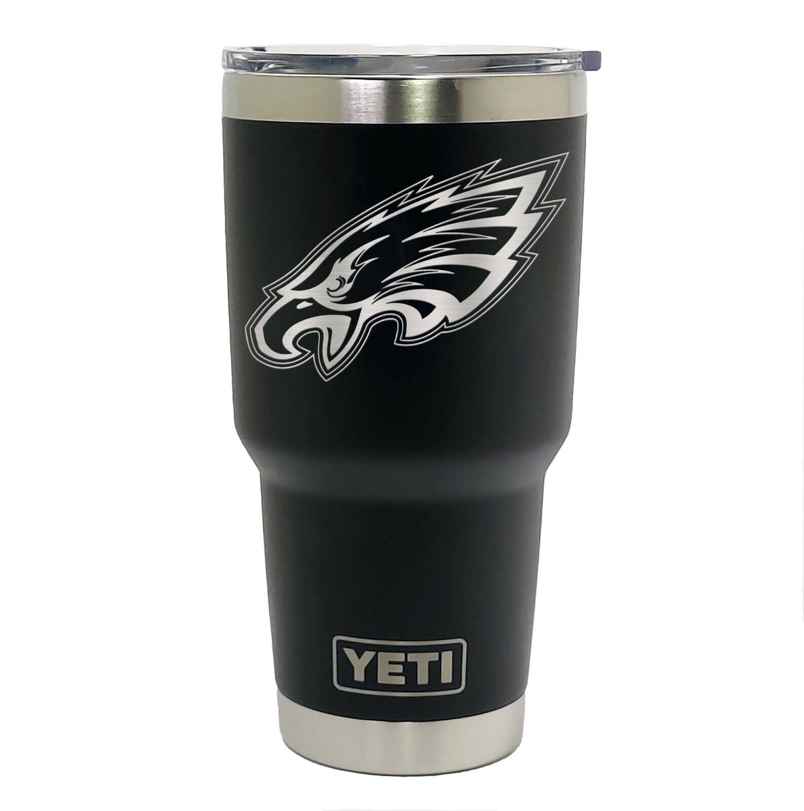 Philadelphia Eagles YETI Laser Engraved Colster, 20 or 30 oz. Black Tumbler