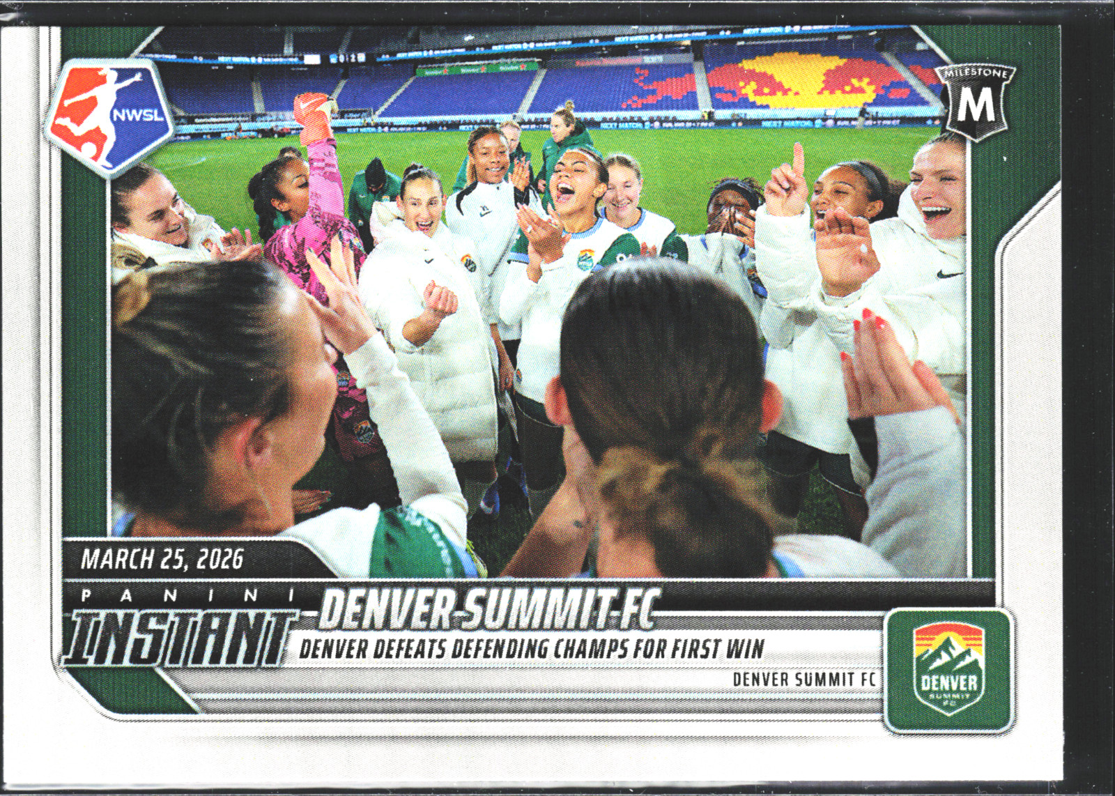 Denver Summit 1st Win Soccer Card Limited Edition Only 75 Made! 2026 Panini NWSL