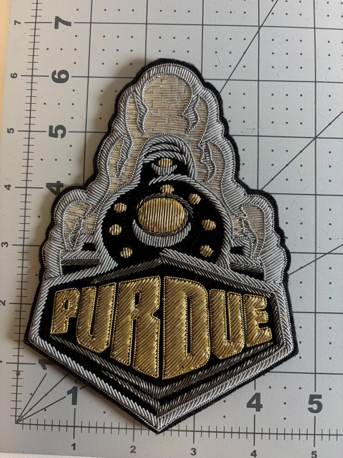 Large Purdue Boilermakers Embroidered Iron On Patch – 6×5 inches