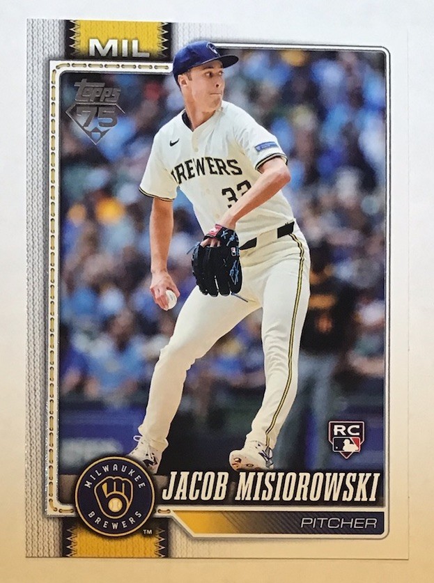 JACOB MISIOROWSKI 2026 RC ROOKIE TOPPS SERIES ONE HERITAGE MILWAUKEE BREWERS LOT