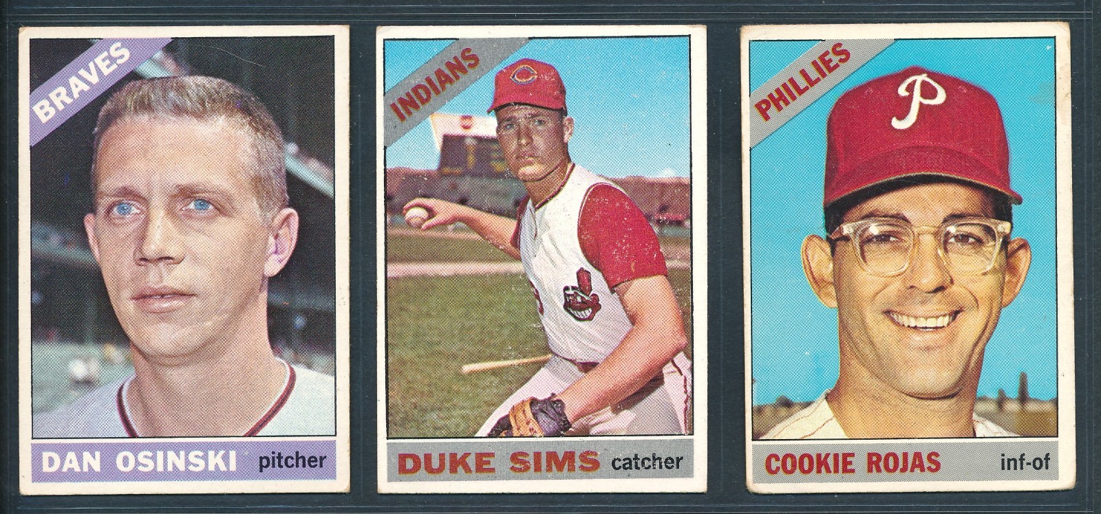 1966 Topps Set Break Lot of 3 Cards: #168 #169 #170 ROJAS ~ EX, EX, GOOD+