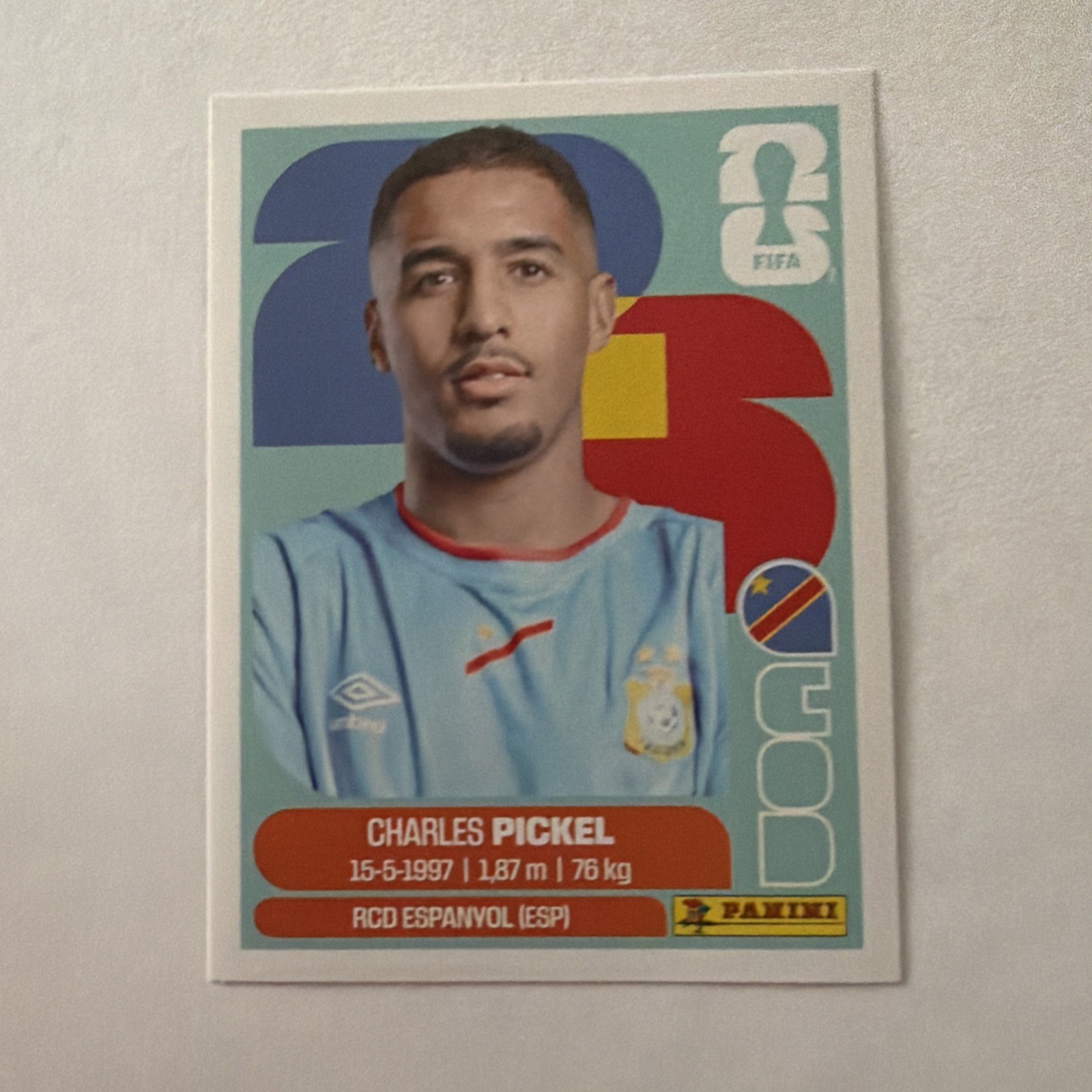 2026 Panini FIFA World Cup | Charles Pickel DR Congo COD 8 | Sticker!