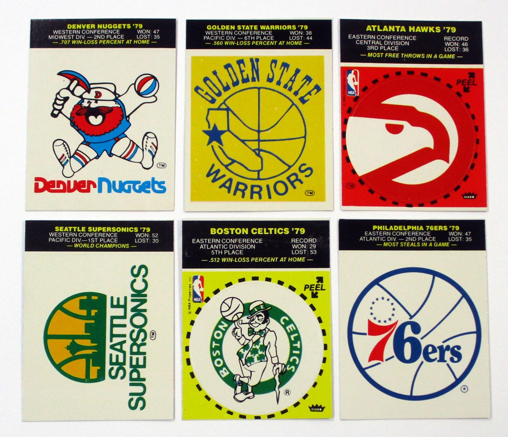1979-80 Fleer Basketball Logo Sticker Set (22) 1 for Each Team