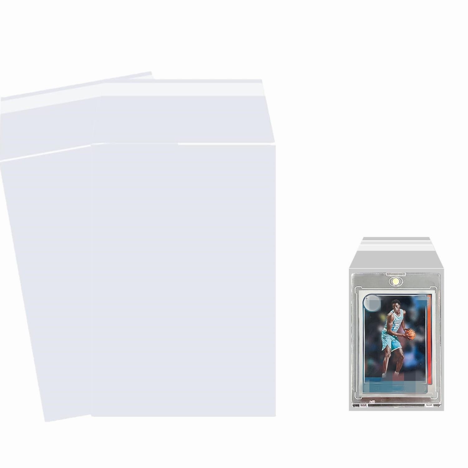200PCS Resealable Team Bags for One Touch Card Holders 35PT-130PT, Fit Sleeves f