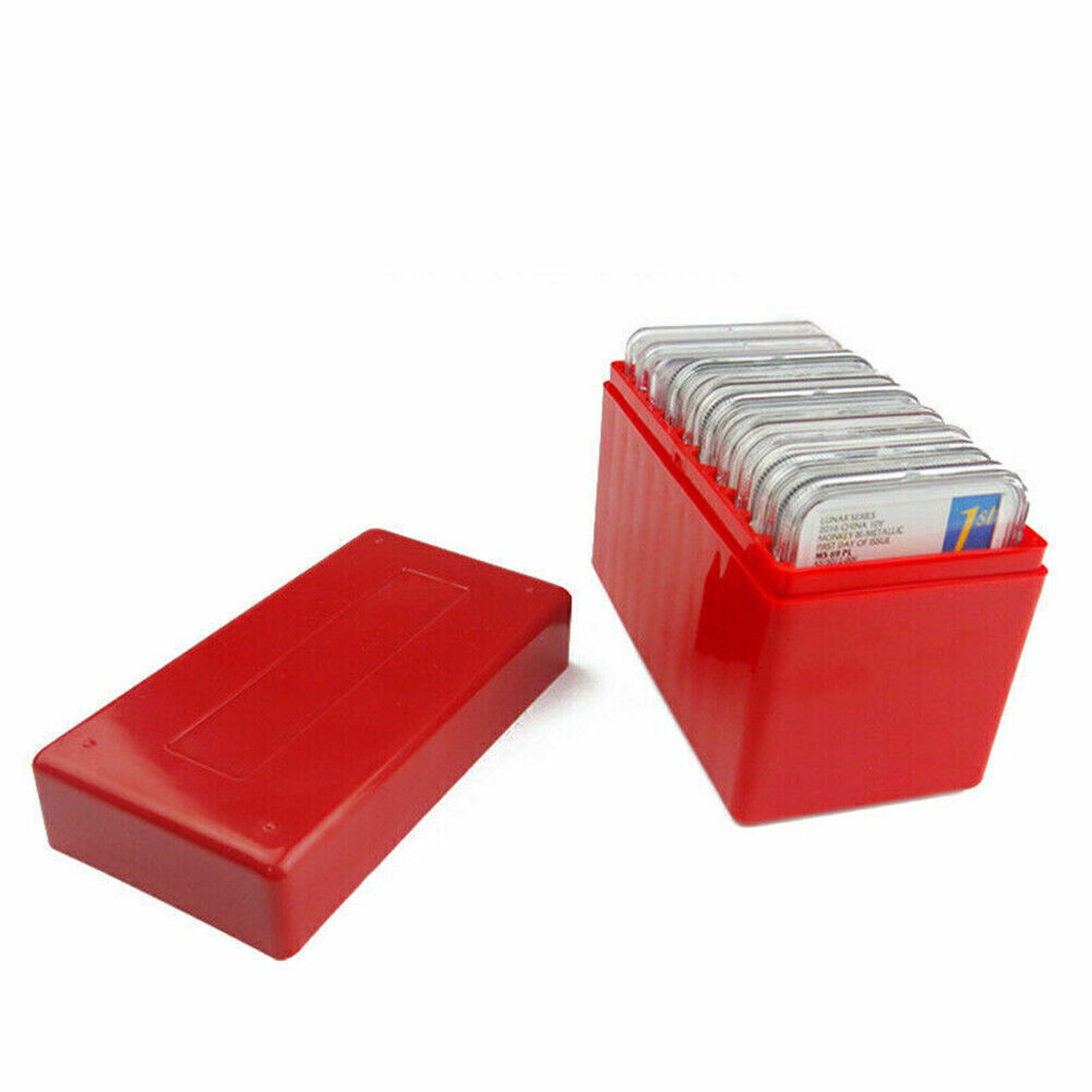 1PC 10 Coin Slabs For PCGS NGC Capacity Holder Slab Storage Box Case Plastic