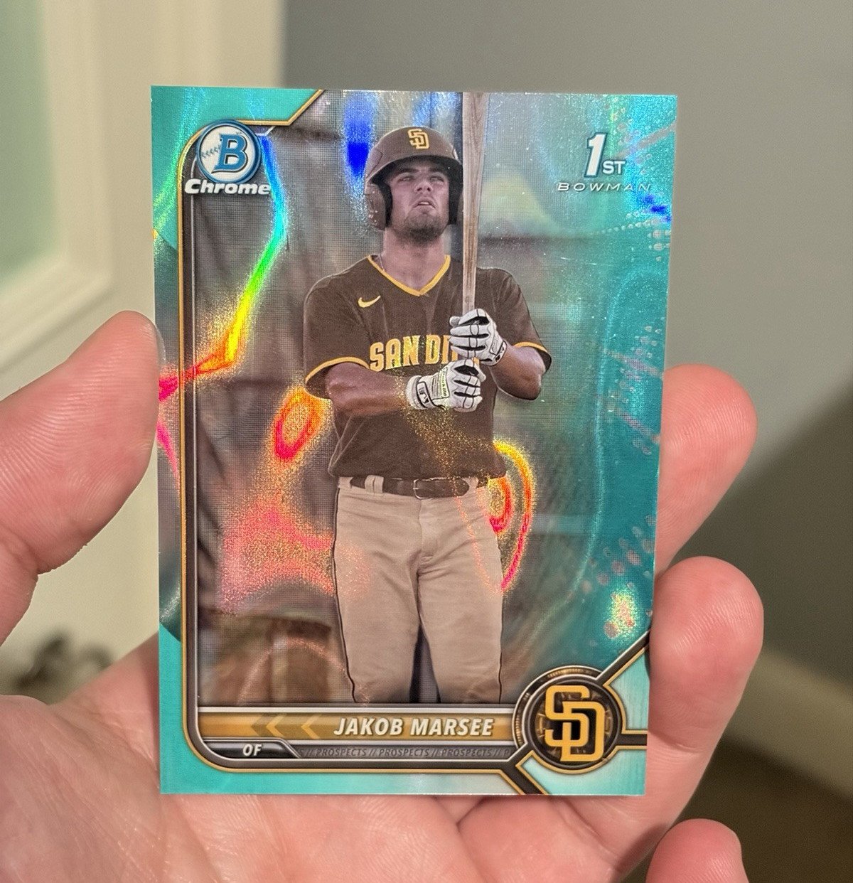 Topps 2022 Bowman 1st Chrome Jakob Marsee #BDC-73 Aqua Lava /199 Padres/Marlins