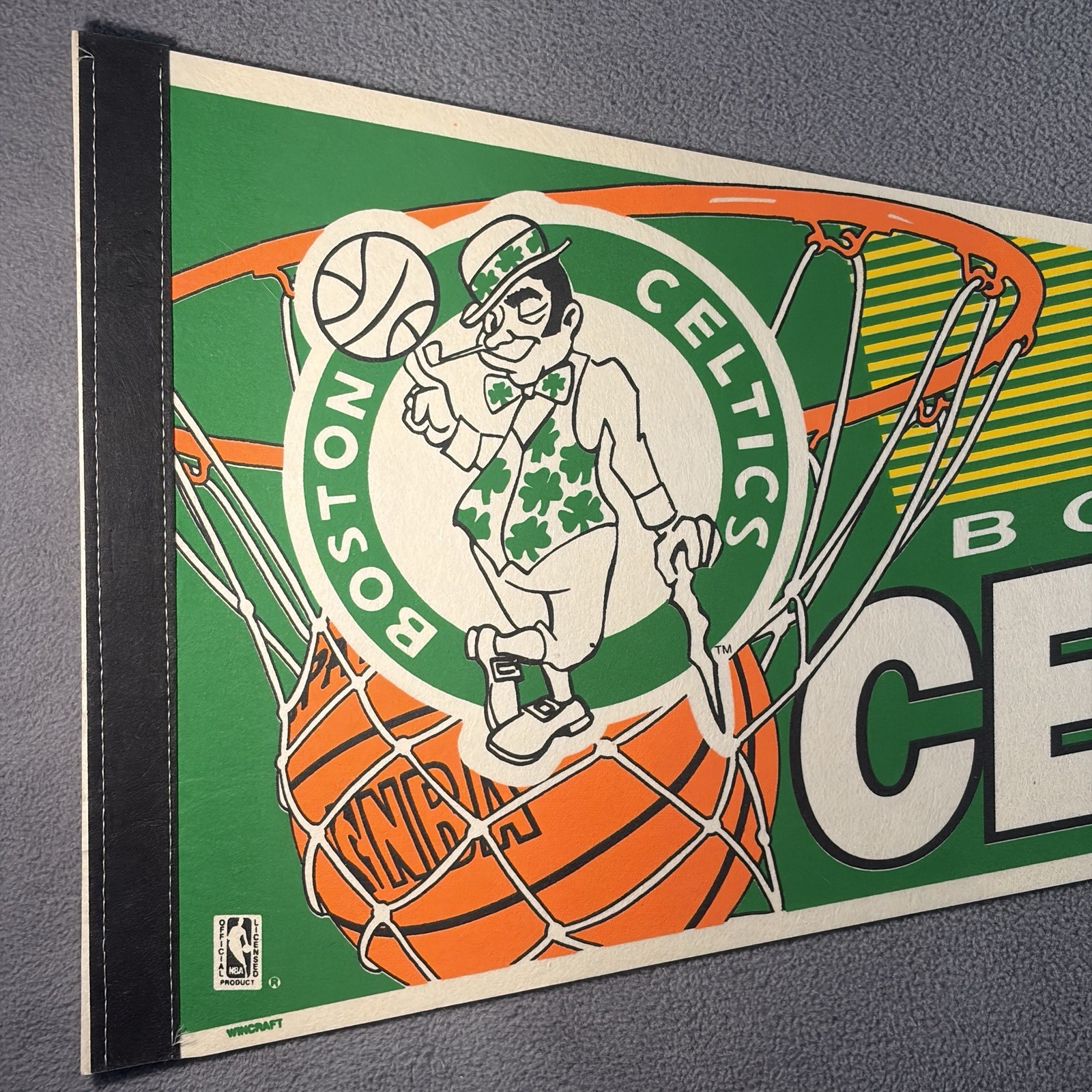 VTG Early 1990’s Boston Celtics NBA Full Size Pennant Banner Flag WinCraft