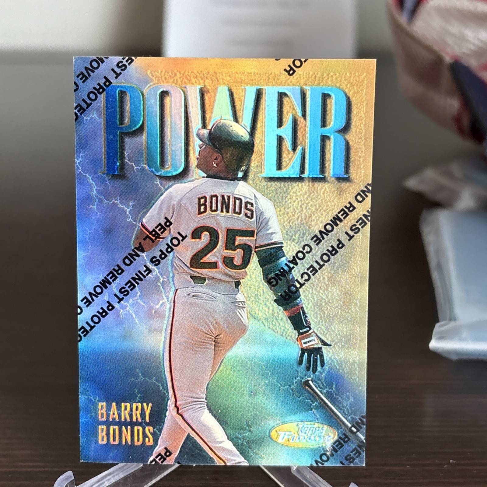 1997 Finest Barry Bonds Power Rare Gold Refractor #175 With Coating giants bc26