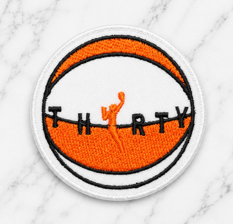 WNBA THIRTY YEAR EMBROIDERED IRON ON PATCH 2 3/8″ FREE SHIPPING