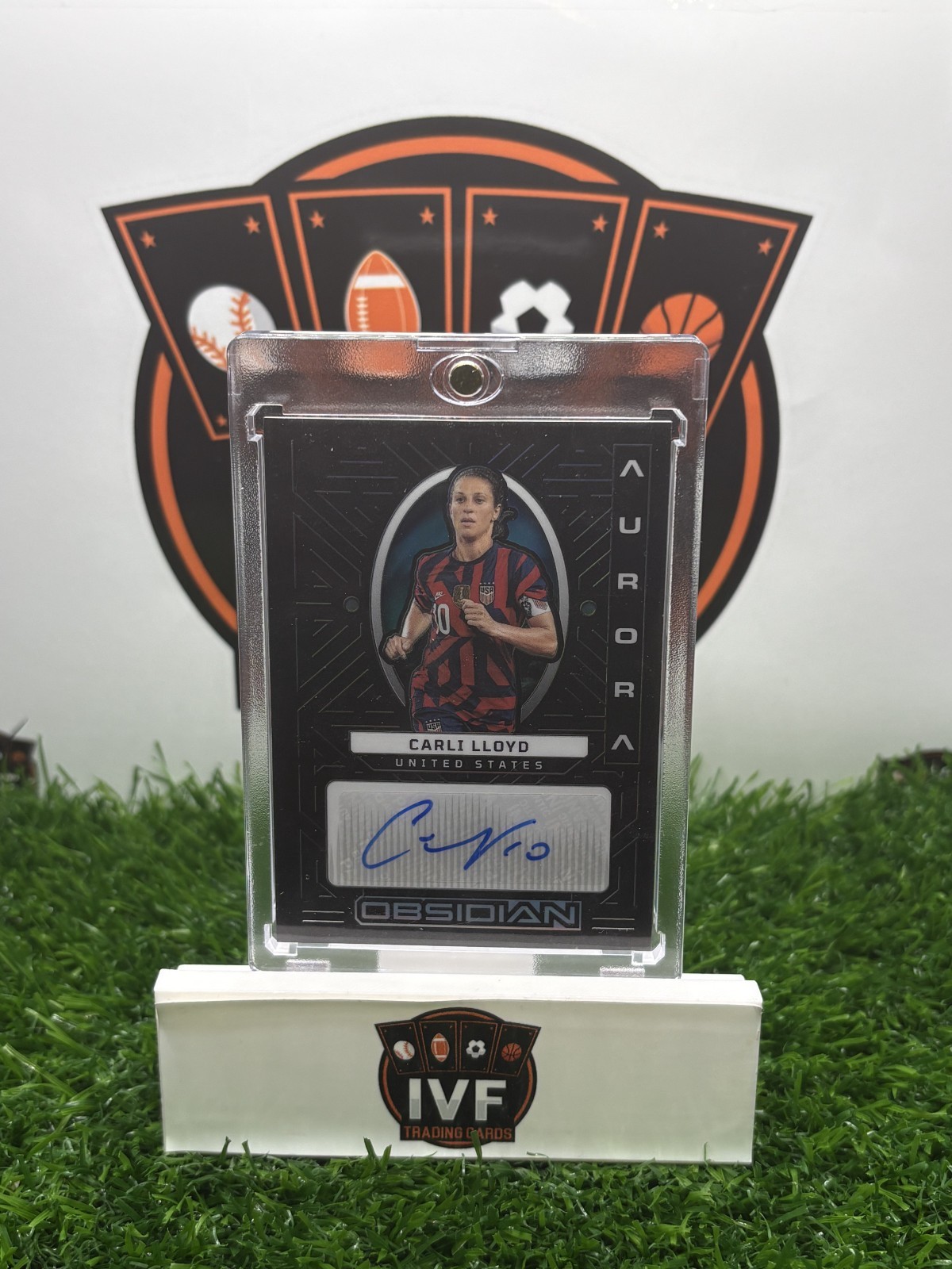 2022-23 Panini Obsidian Aurora Auto Carli Lloyd /172 #AA-CL🔥📈