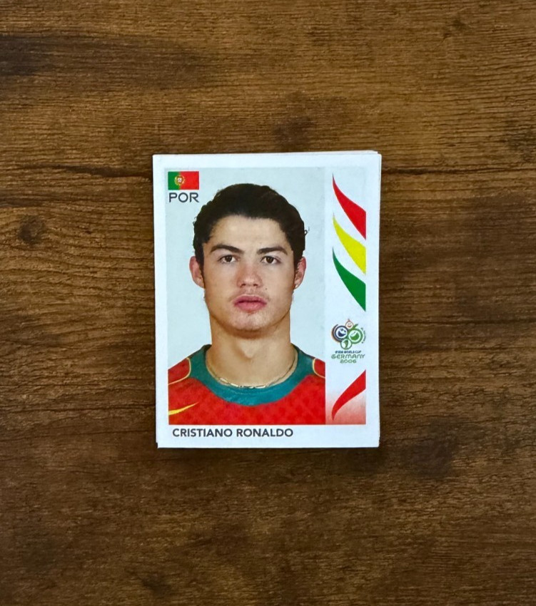 2006 Panini World Cup Germany Cristiano Ronaldo Rookie Sticker #298 Portugal New