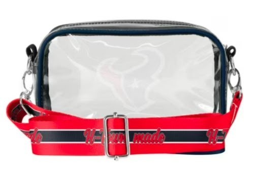 Houston Texans Clear Stadium Bag NFL Crossbody Purse Transparent Bag