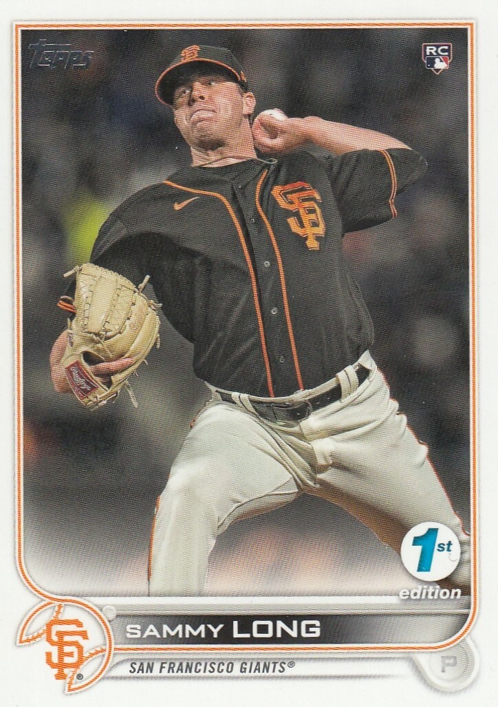 SAMMY LONG TOPPS FIRST 1ST EDITION ROOKIE CARD RC GIANTS #308 2022 22