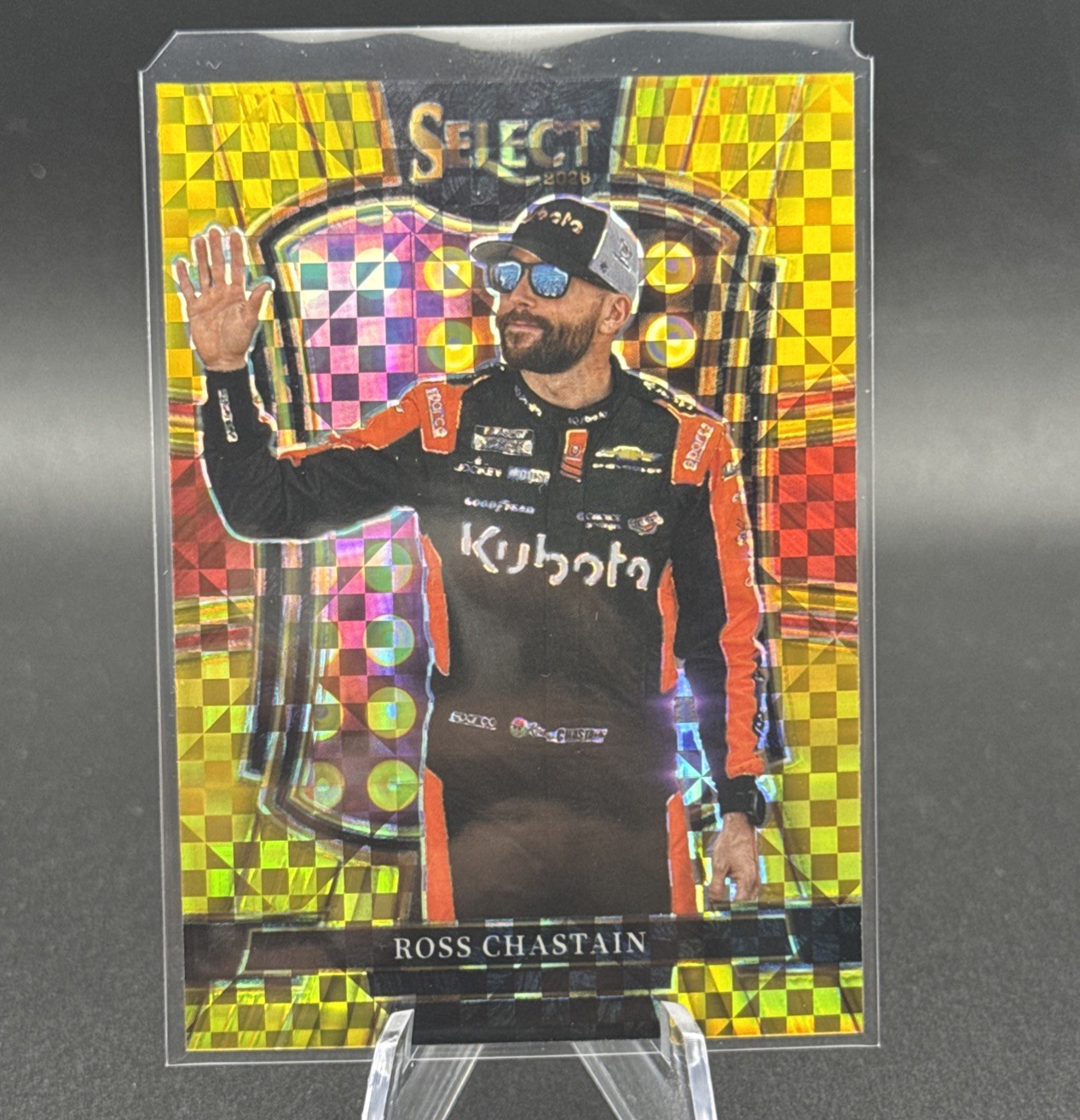 2026 Panini Select Trackside FOTL Gold Power Plaid SSP 09/13 Ross Chastain