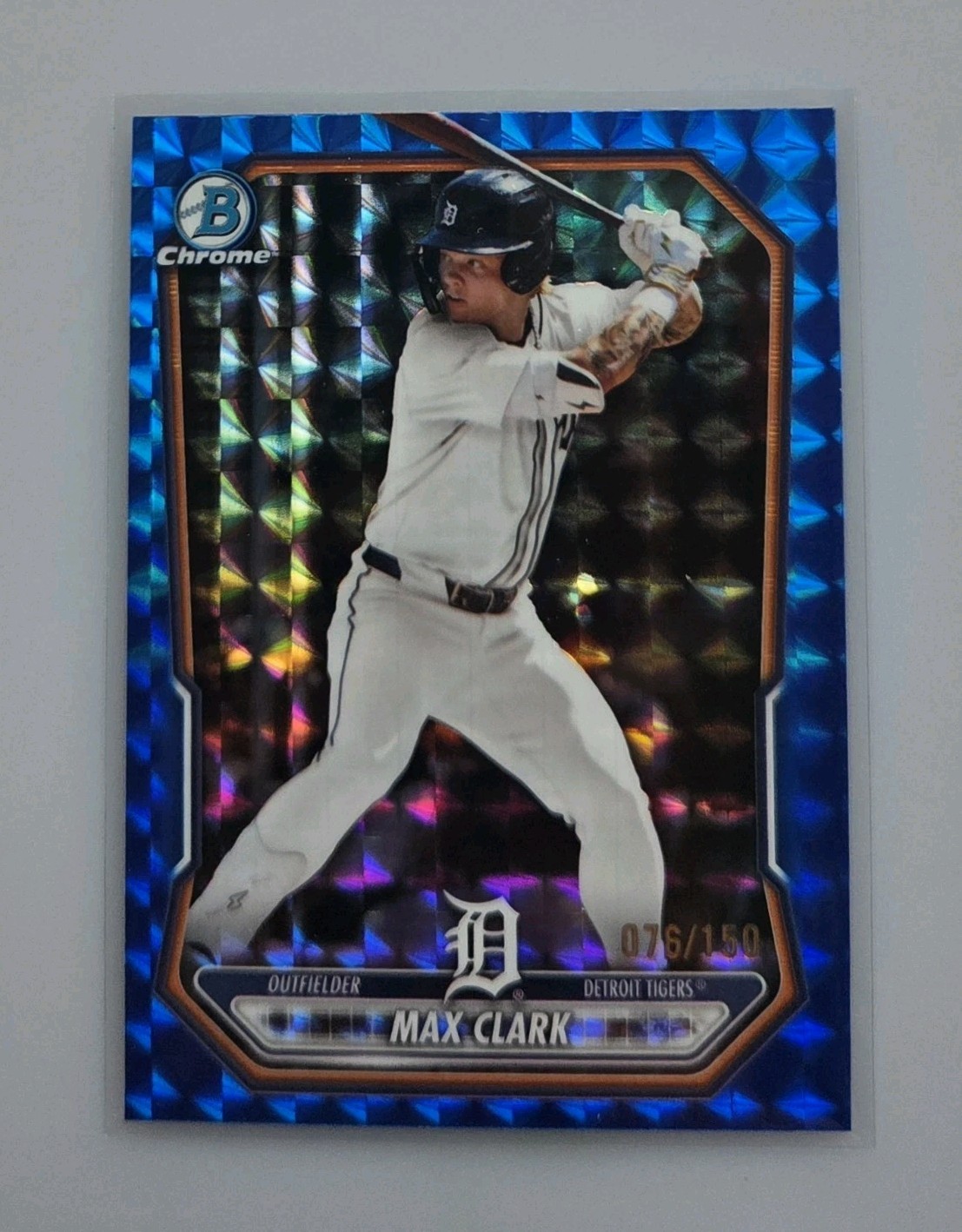 2026 Bowman Chrome Max Clark Blue Geometric Refractor /150 #BCP-2 Tigers