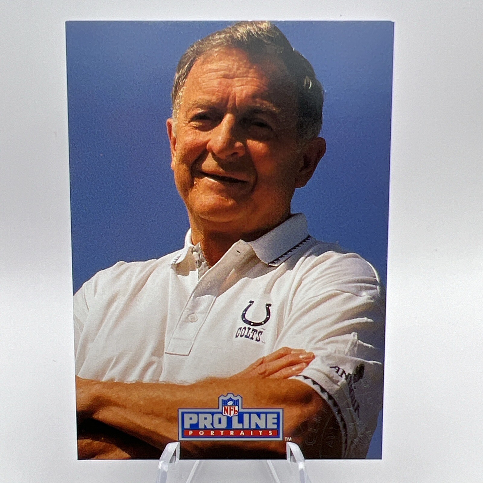 1992 Pro Line Portraits Auto Ted Marchibroda Auto Indianapolis Colts