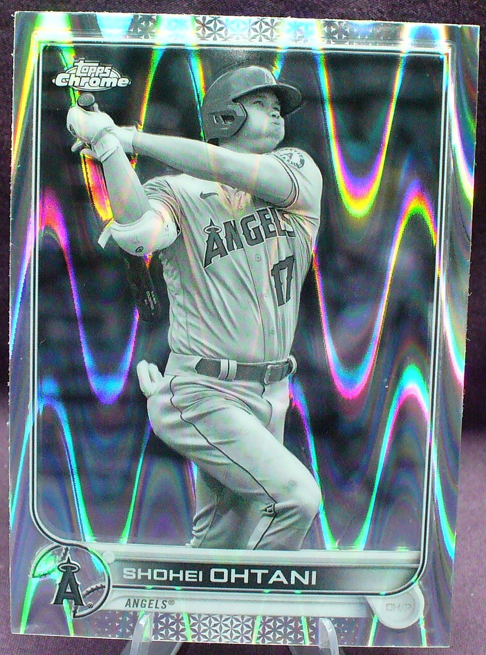 SHOHEI OHTANI 2022 Topps Chrome Sonic #1 Black/White Raywave FREE Mag Holder