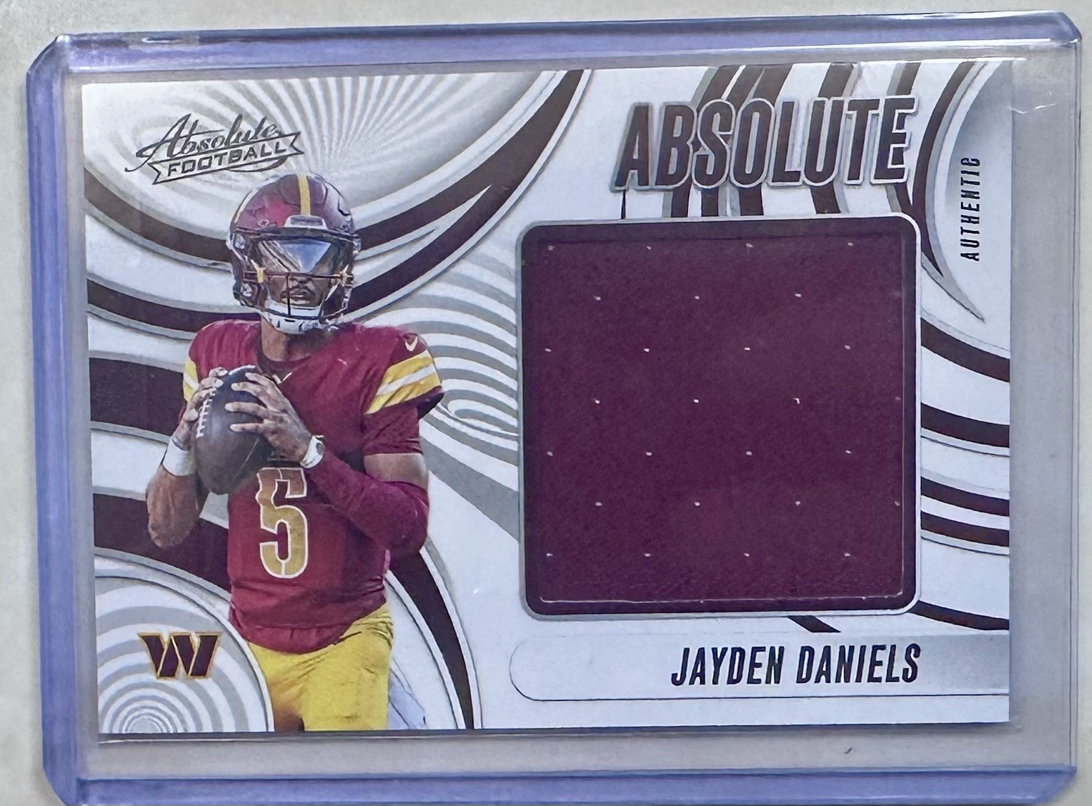 2025 Panini Absolute Materials Jayden Daniels #AJ-JDS WSH Commanders Mem Card