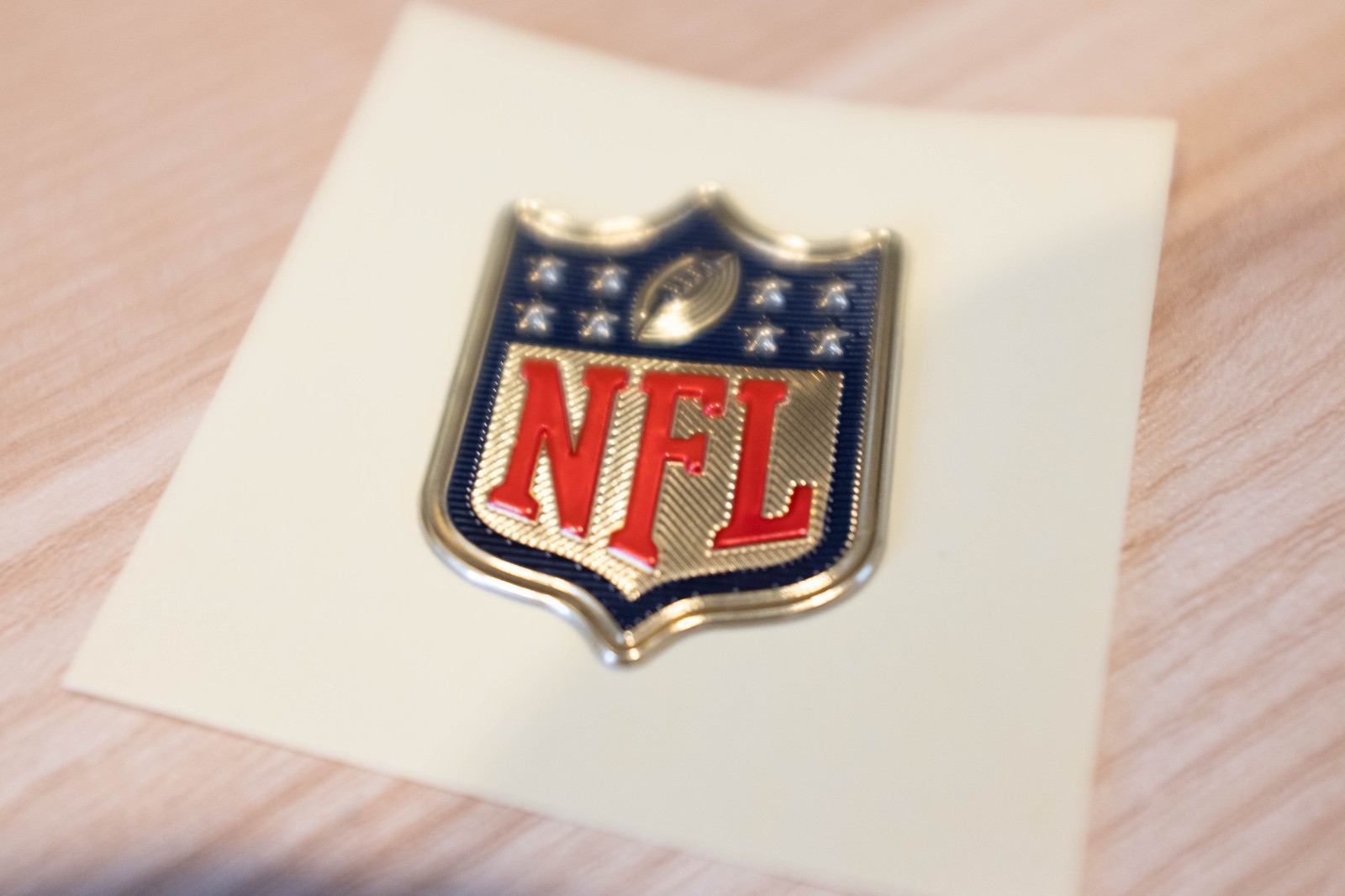 Gold NFL Shield MVP Iron On Plastic Jersey Patch New