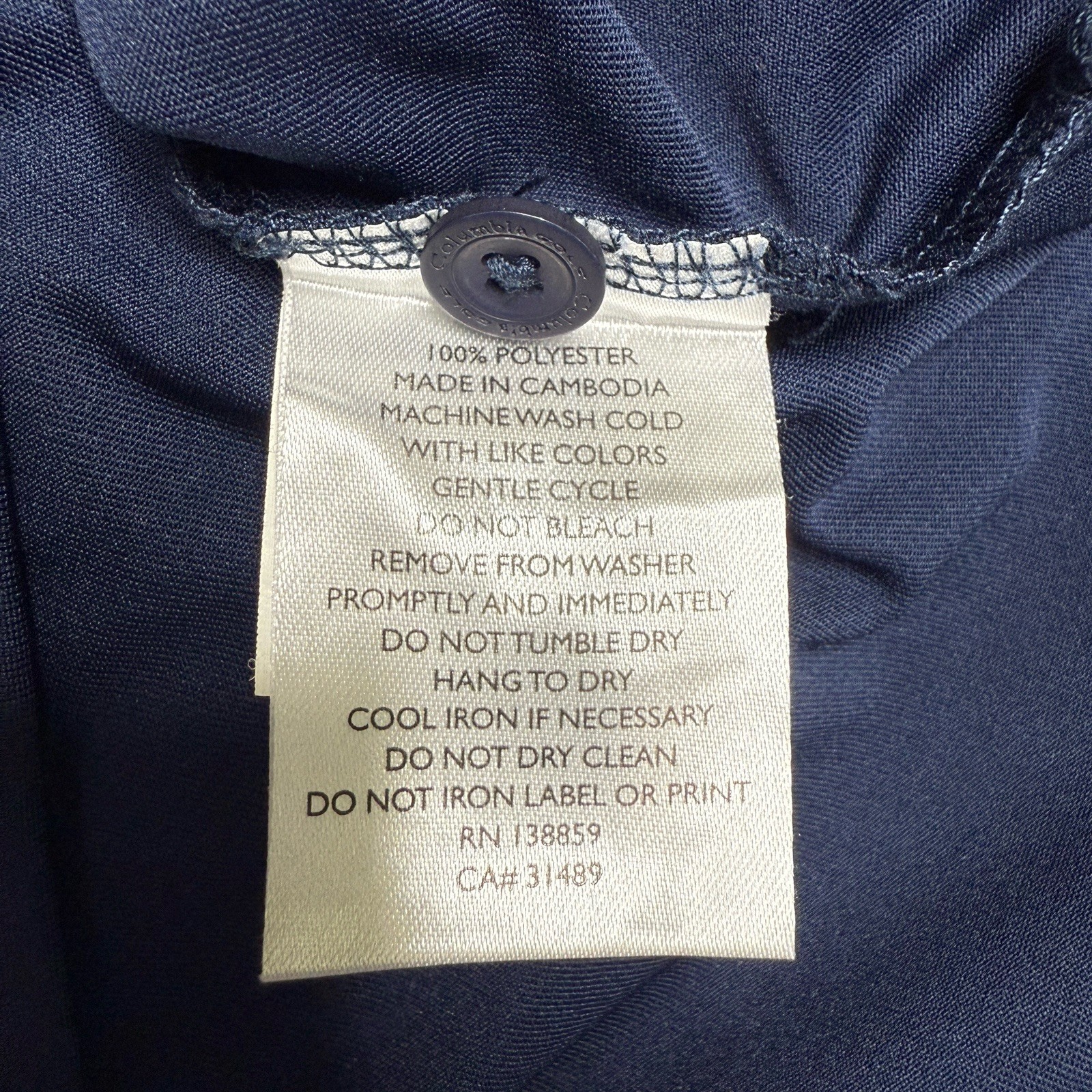 West Virginia Mountaineers Polo Shirt Mens L Blue Columbia Golf Omni-Wick NCAA