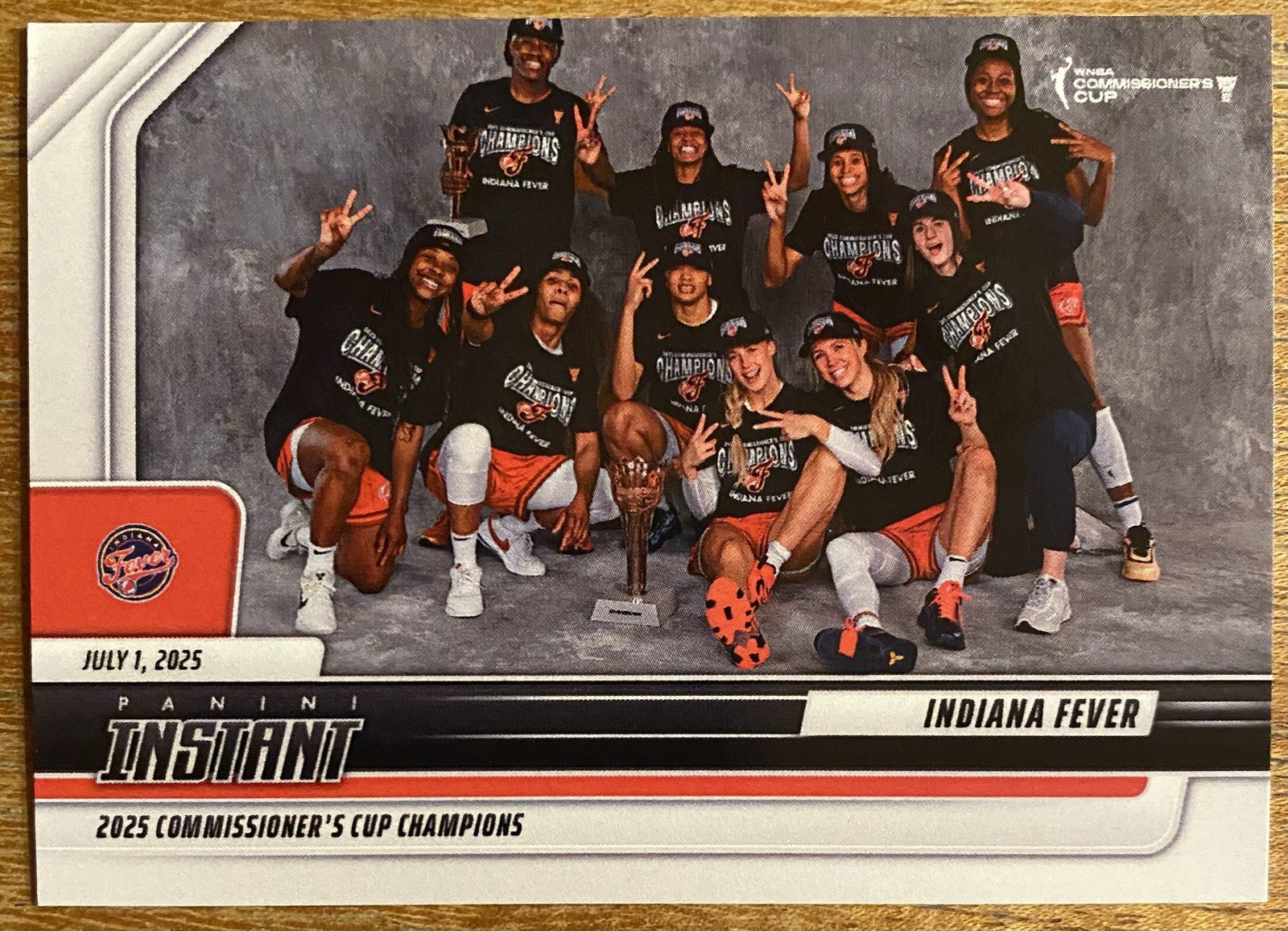 2025 Panini Instant WNBA #121 Indiana Fever Caitlin Clark Commissioner’s Cup
