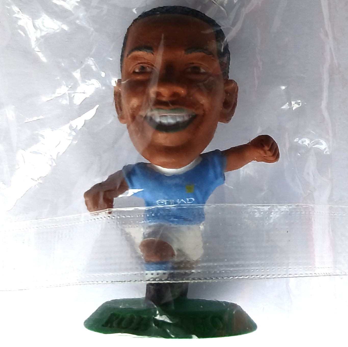 Corinthian Microstars MANCHESTER CITY Home ROBINHO MC12496 GREEN BASE – UK S19