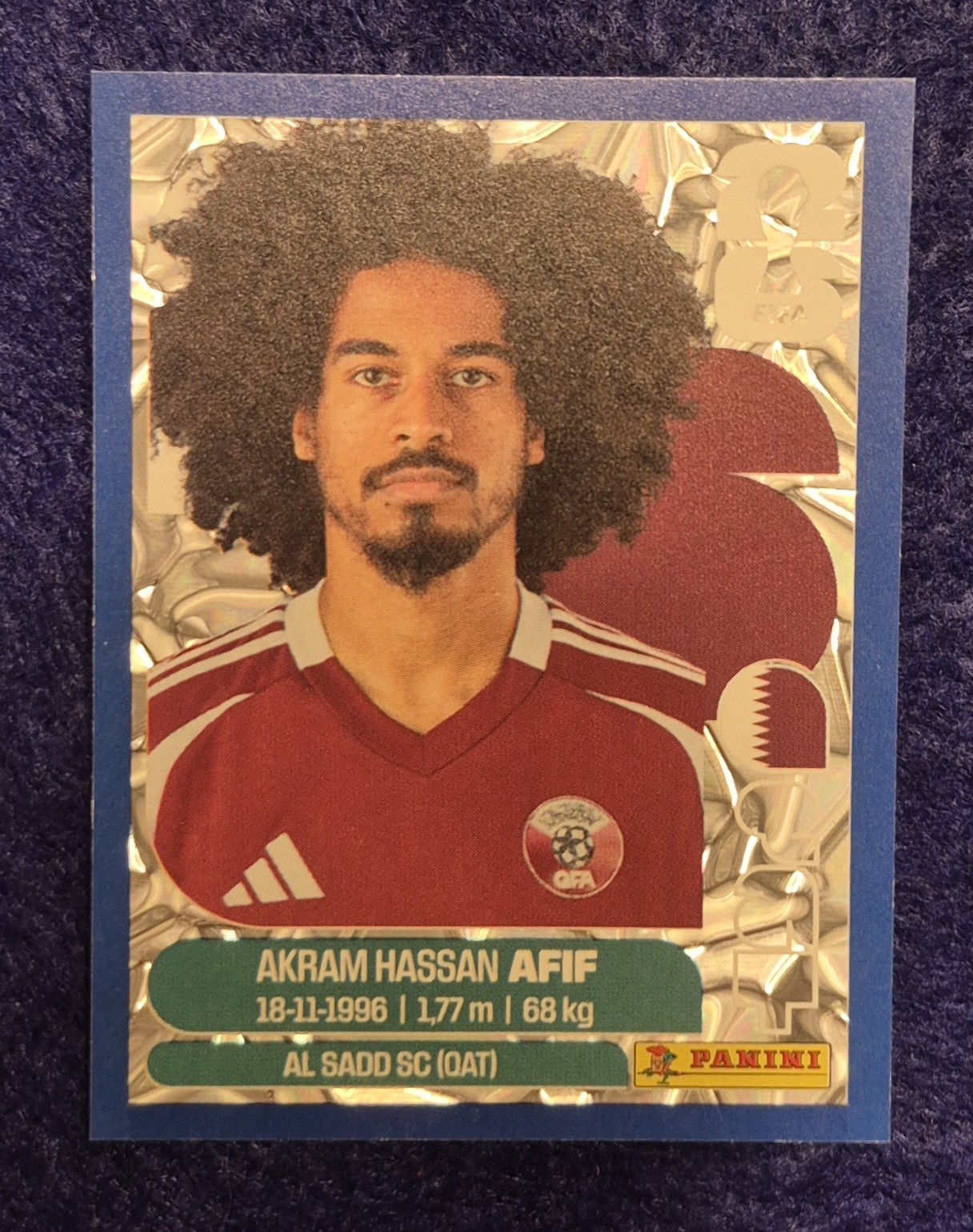 FIFA WORLD CUP 2026 PANINI STICKERS BLUE CRUMPLE PARALLEL STICKERS