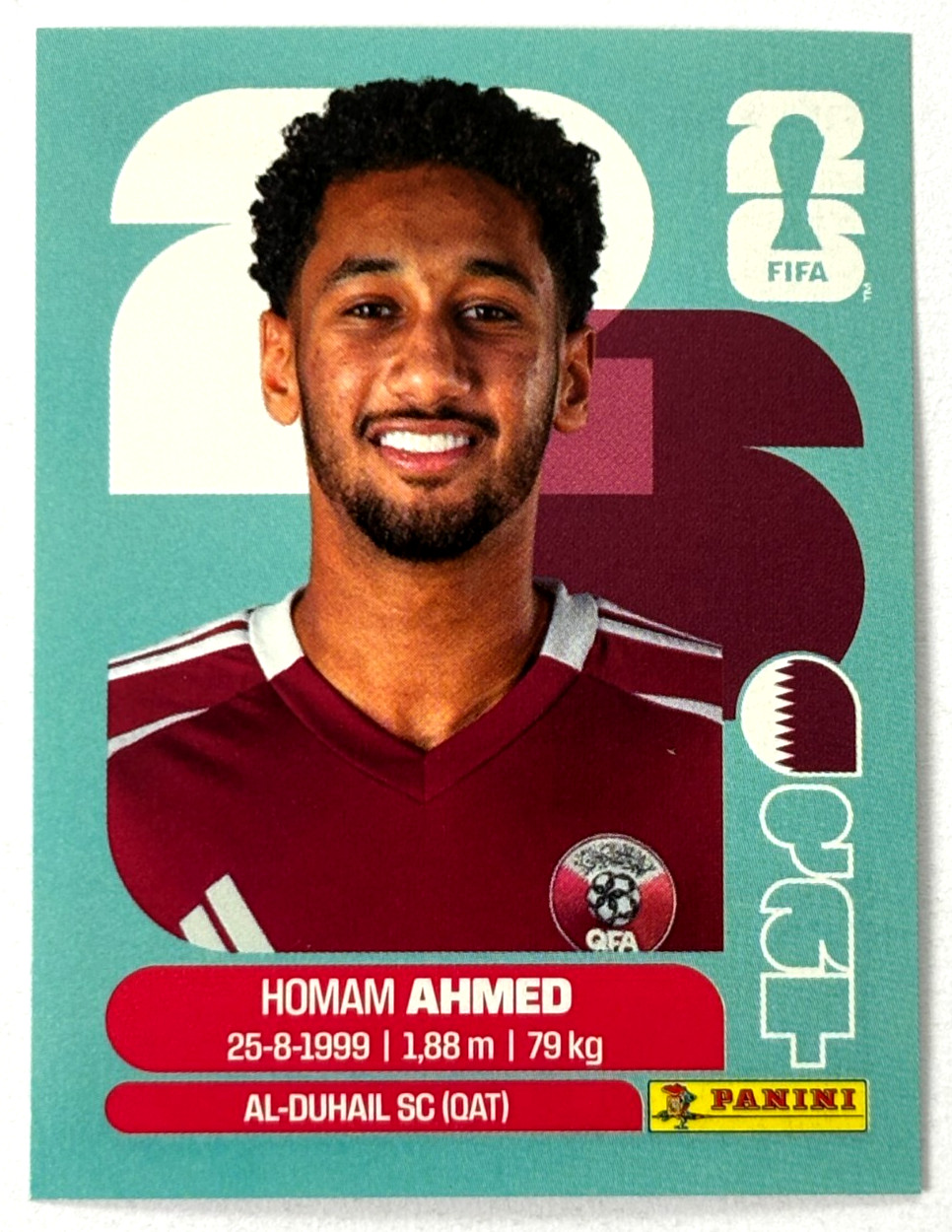 2026 FIFA WC USA Panini Sticker #133 QAT 5 HOMAM AHMED Brazil Edition