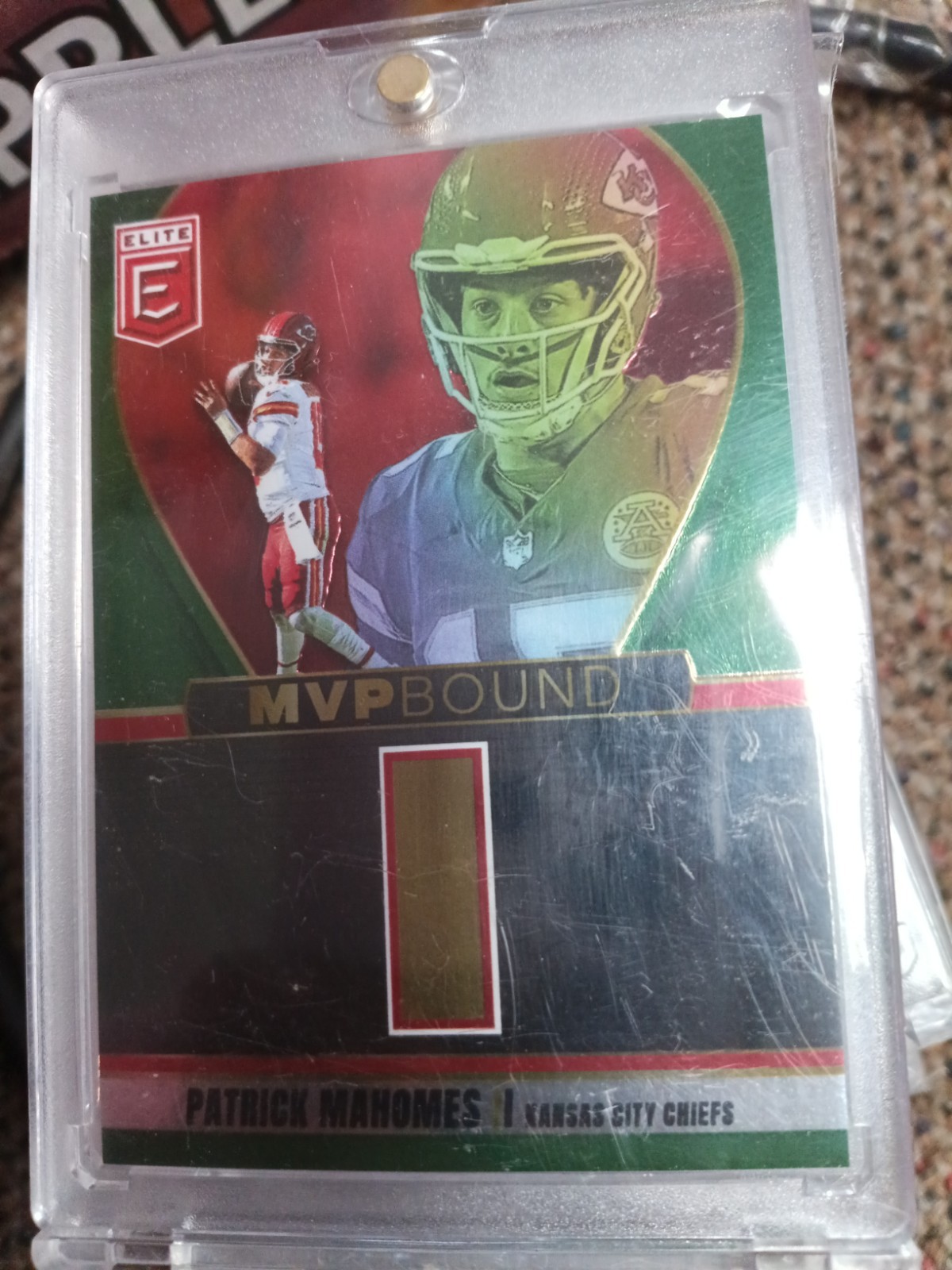2025 Donruss Elite Green Foil MVP Bound Patrick Mahommes II No.21