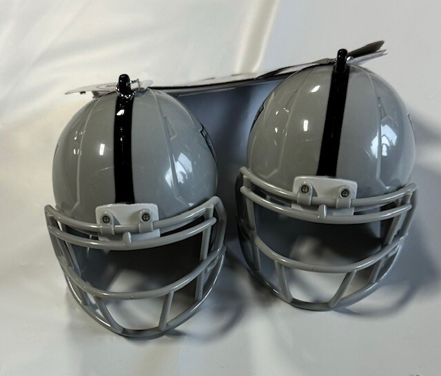 Las Vegas Raiders Helmet – 2 pack Plastic Christmas Tree Holiday Ornament Logo
