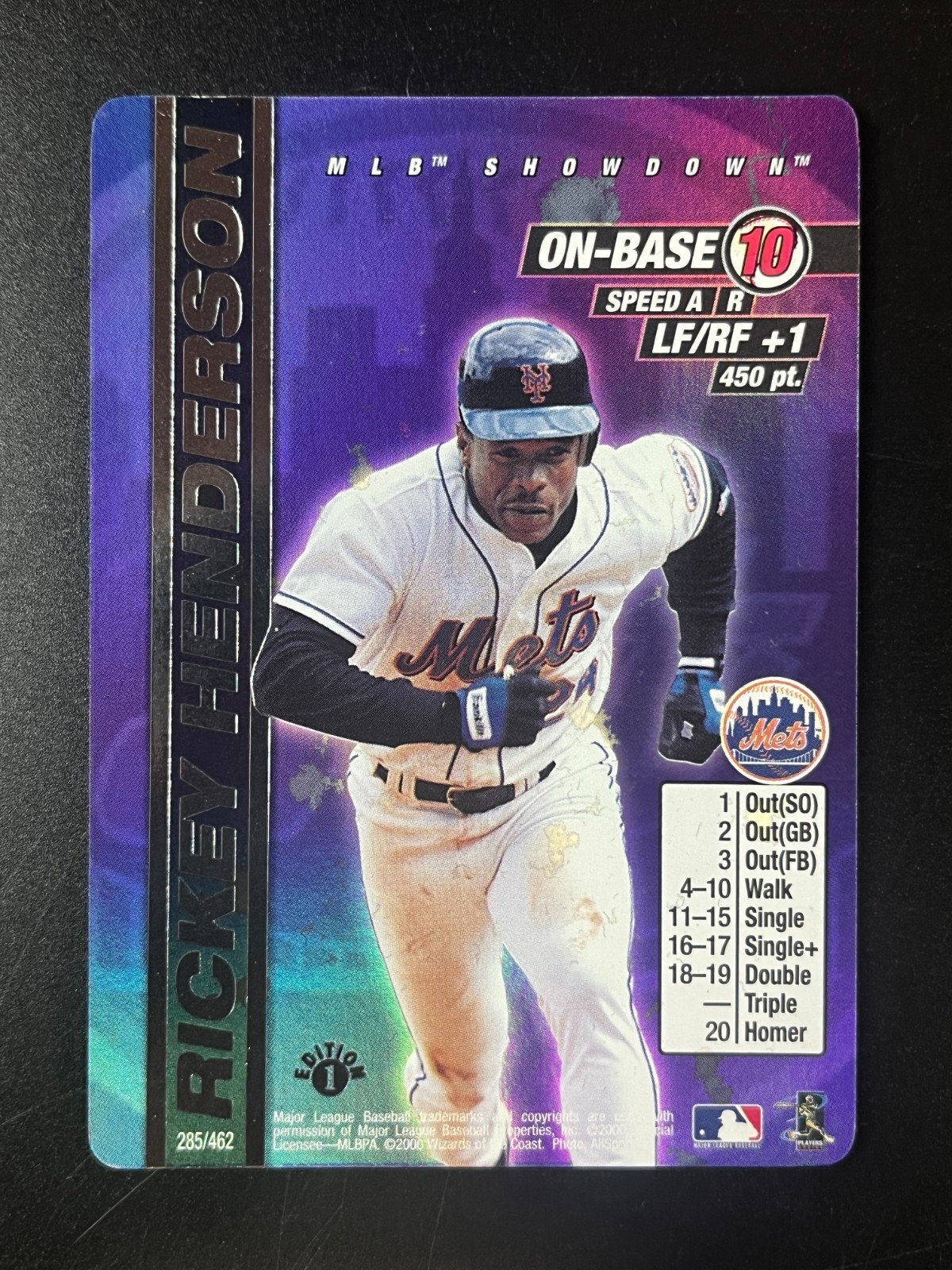 2000 MLB Showdown – Rickey Henderson #285 1st Edition Foil/Holo – Mets