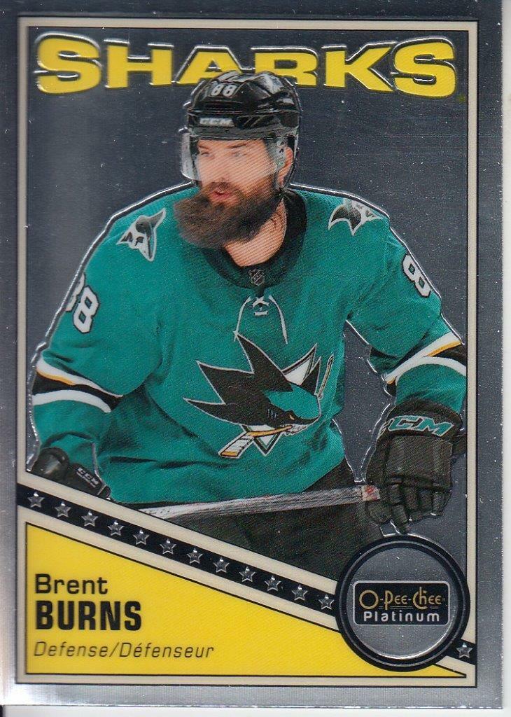 2019-20 O-Pee-Chee Platinum Retro #R-9 Brent Burns Sharks