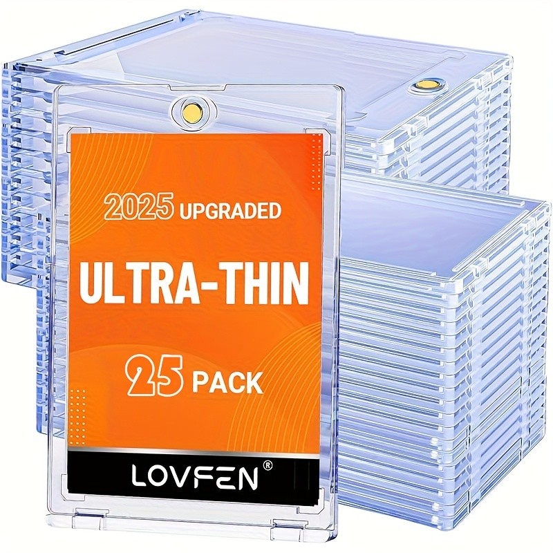 Ultra-thin 25/50/100/150/200/400 Pack One Touch Magnetic Card Holder 35PT Cards