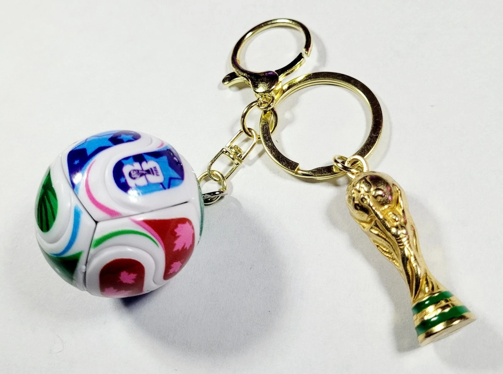WC2026 gift keychain Soccer/Football FIFA World Cup Trophy and Trionda ball ⚽️