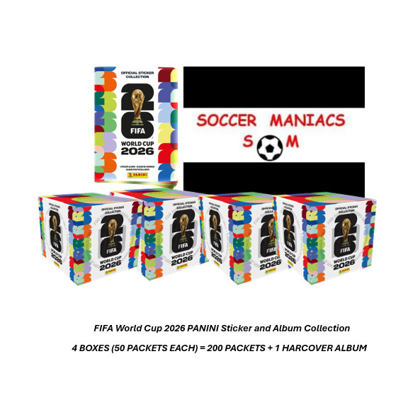 2026 Panini FIFA World Cup MEX/USA/CAN 50PKTS 4 BOXES (200 PKTS) + 1 HARDCOVER