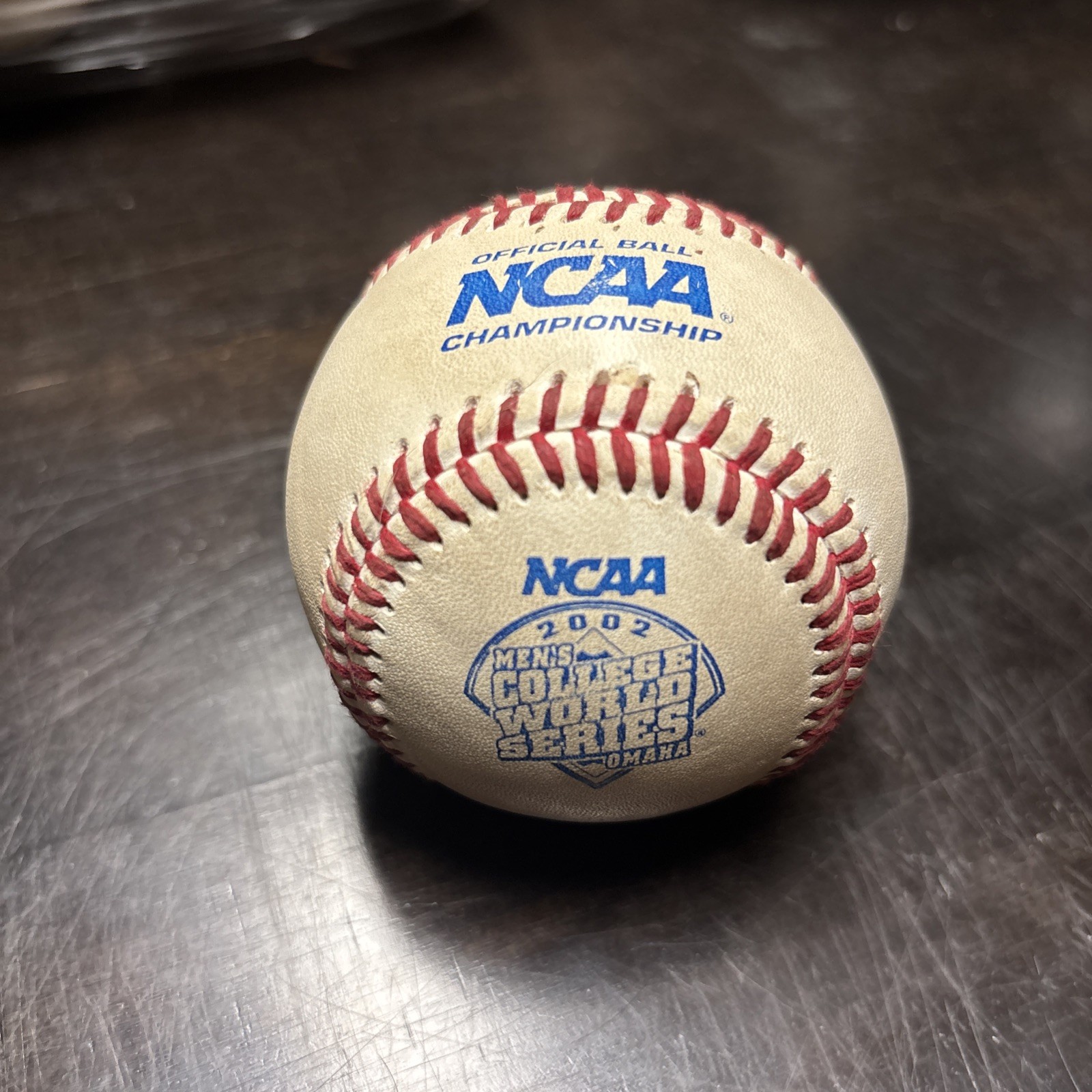 2002 NCAA College World Series Official Rawlings Baseball Game Rubbed