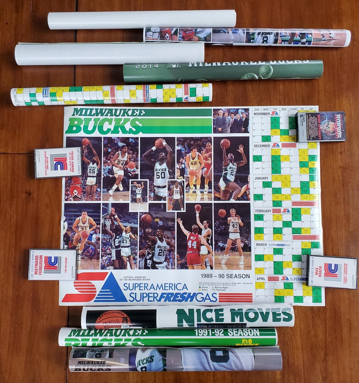 Vintage Milwaukee Bucks Poster Option PICK 1: Nice Moves, Moses Malone, Pollard