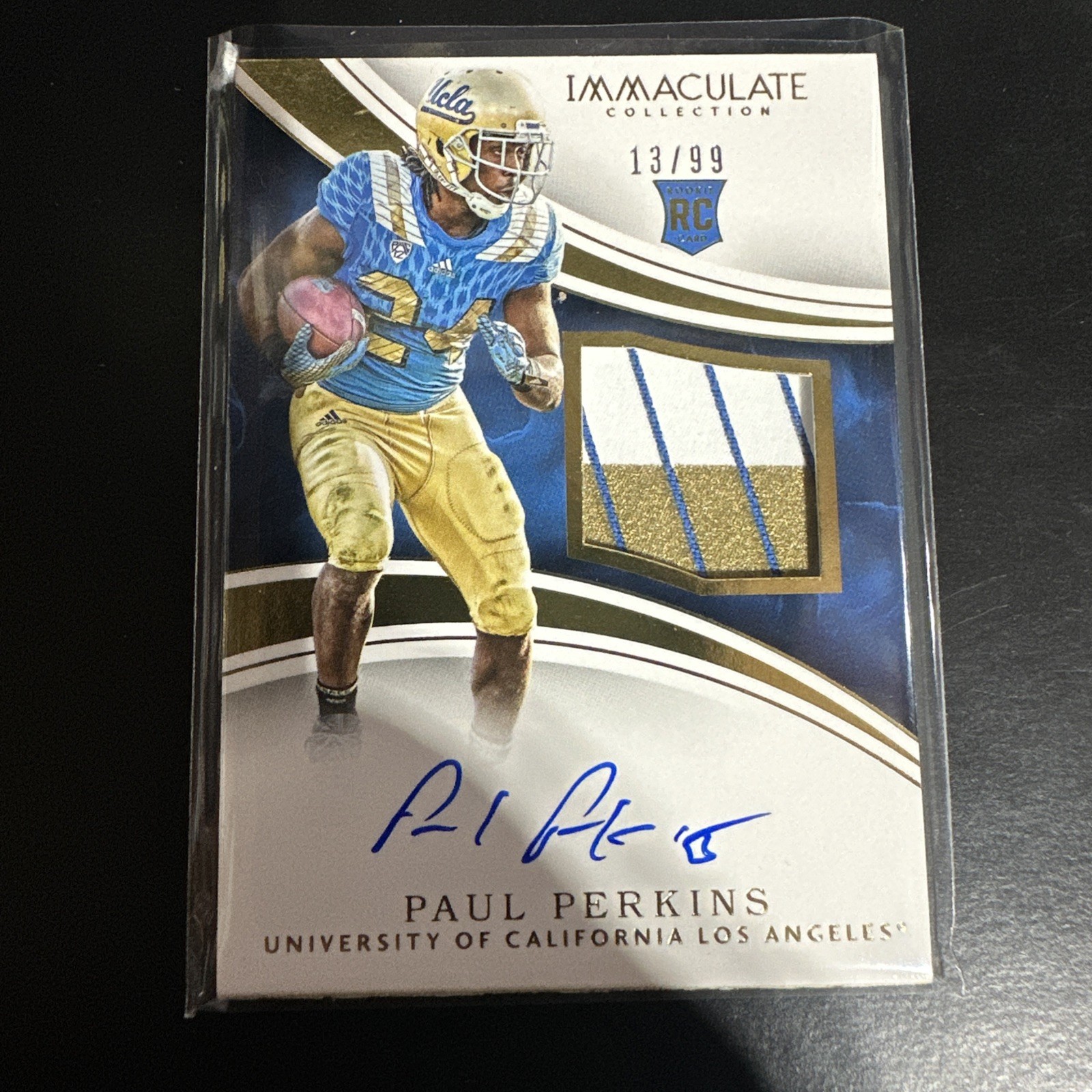 2016 Panini Immaculate Collection Collegiate Paul Perkins RPA #13/99 UCLA 🔥🔥🔥