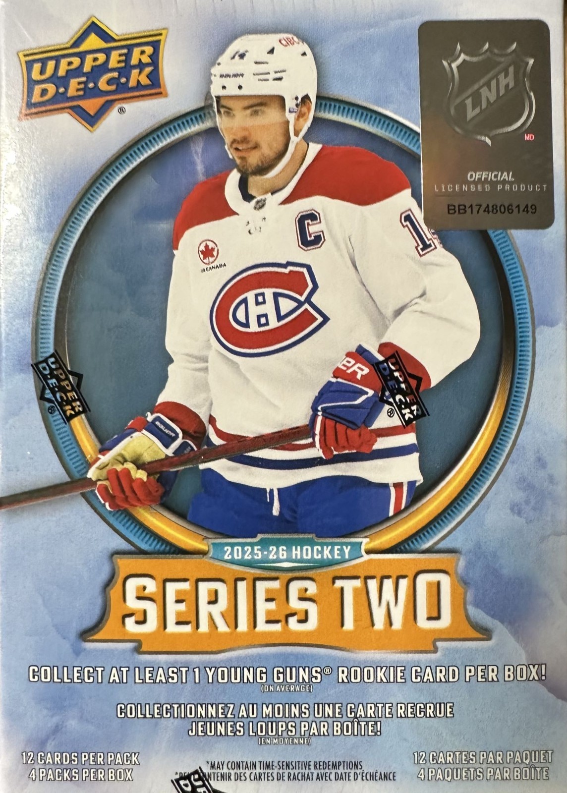 2025-26 Upper Deck SERIES TWO NHL Hockey Blaster Box Matthew Schaefer Young Guns