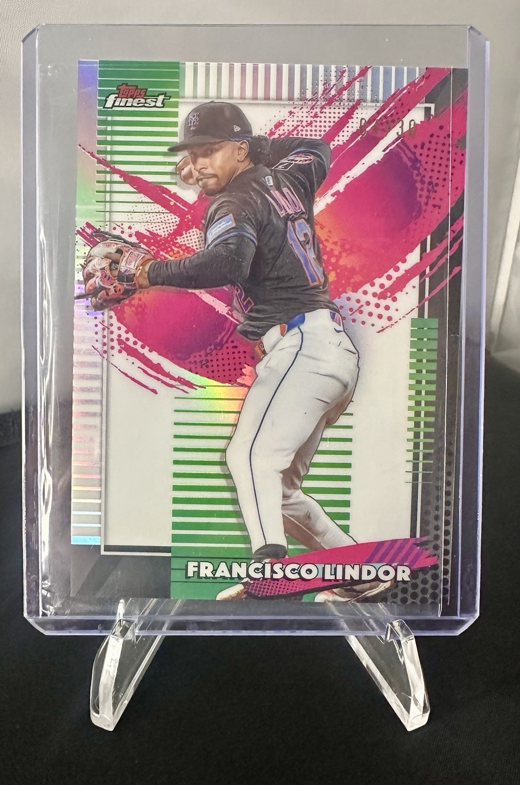 2026 Topps Finest White Refractor #220 Francisco Lindor /30 Mets RARE