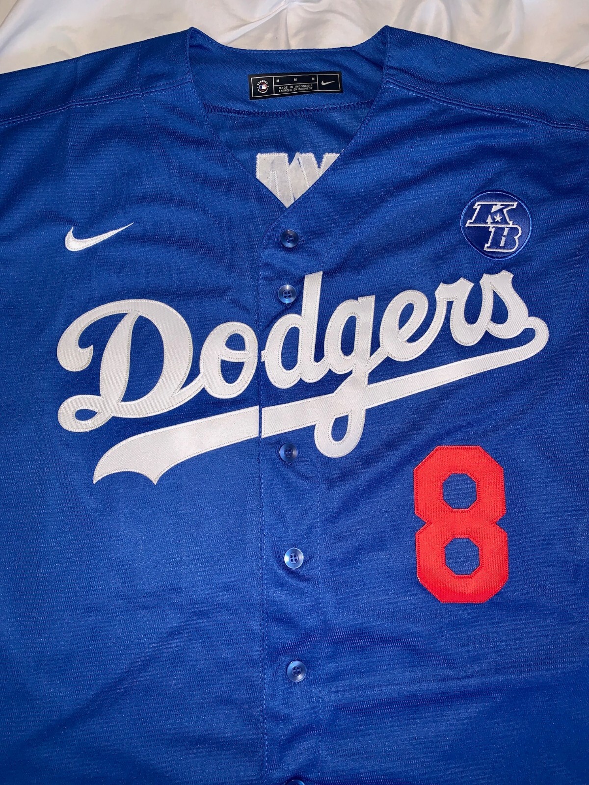 Kobe Bryant Los Angeles Dodgers #8 #24 Adult M L XL 2XL White Black Blue Jersey