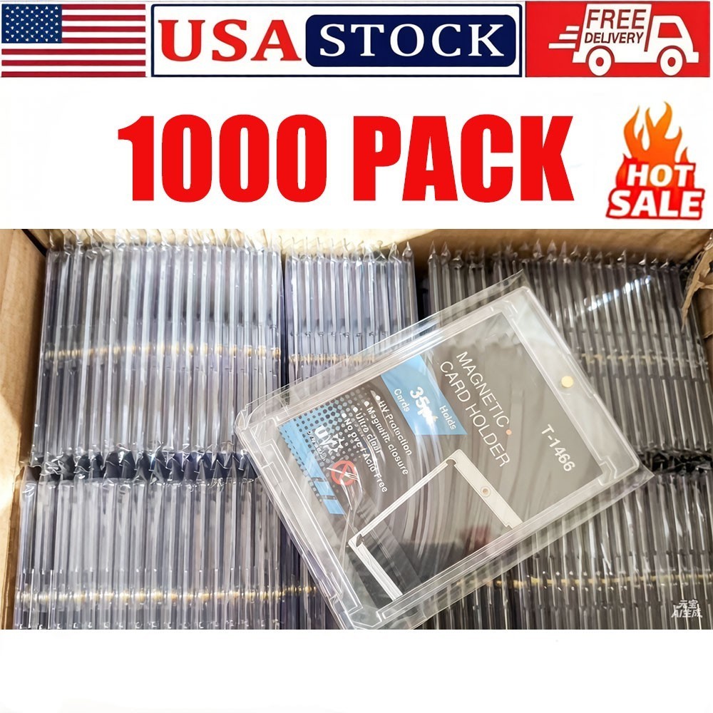 1000 Pack Magnetic Trading Holder – Sport Card 35pt One-Touch Hard Case