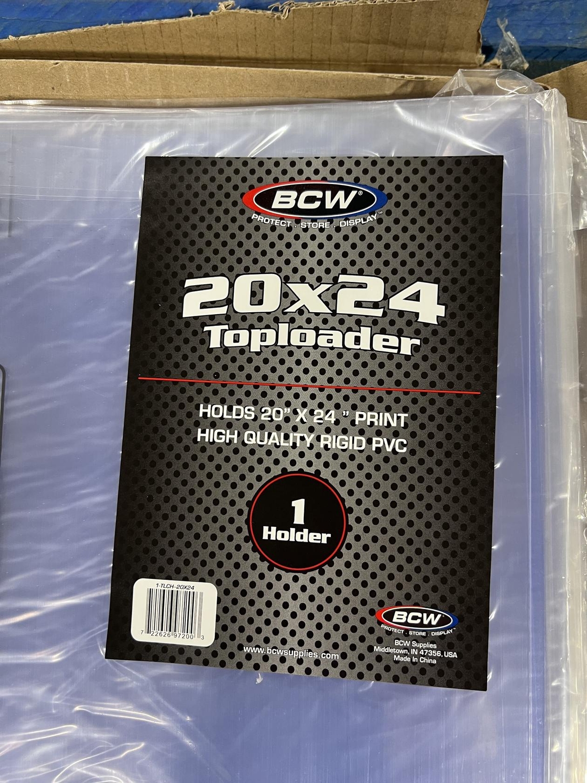 Lot of 2 BCW 20×24 Topload Holders | Rigid PVC Poster Holders and Print Prot
