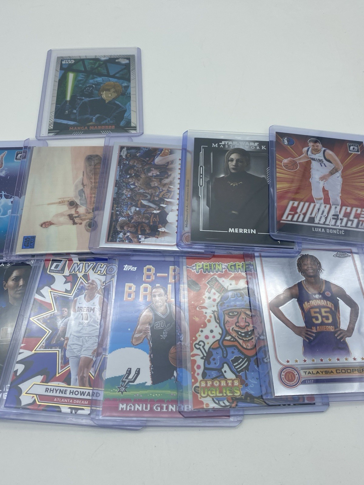 MIXED LOT OF 55 SPORTS TRADING CARDS Star Wars WNBA NBA MLB NHL MLB SOCCER