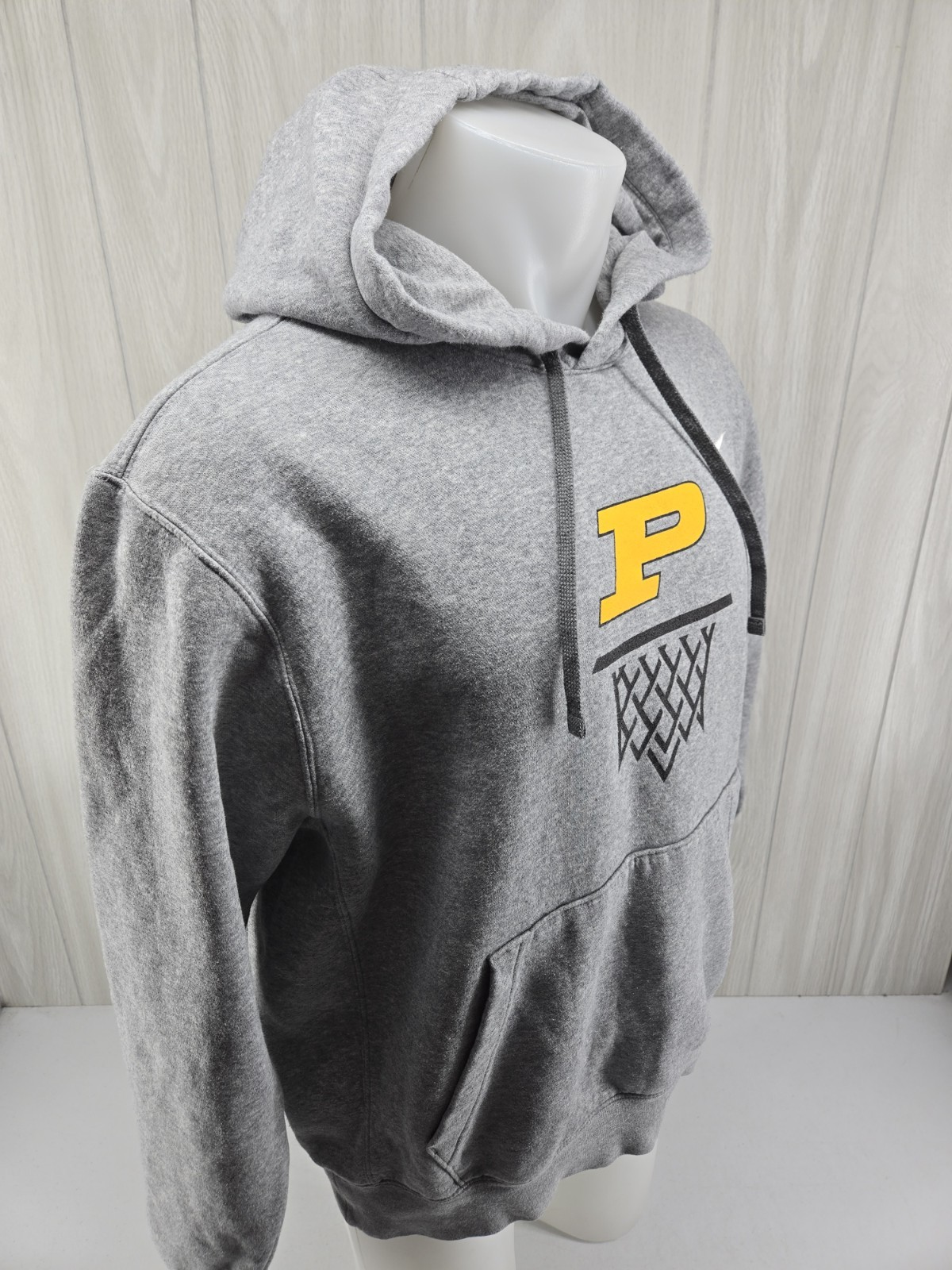 Nike Purdue Boilermakers Gray Hoodie Fleece Sweatshirt Hoodie Men’s LARGE