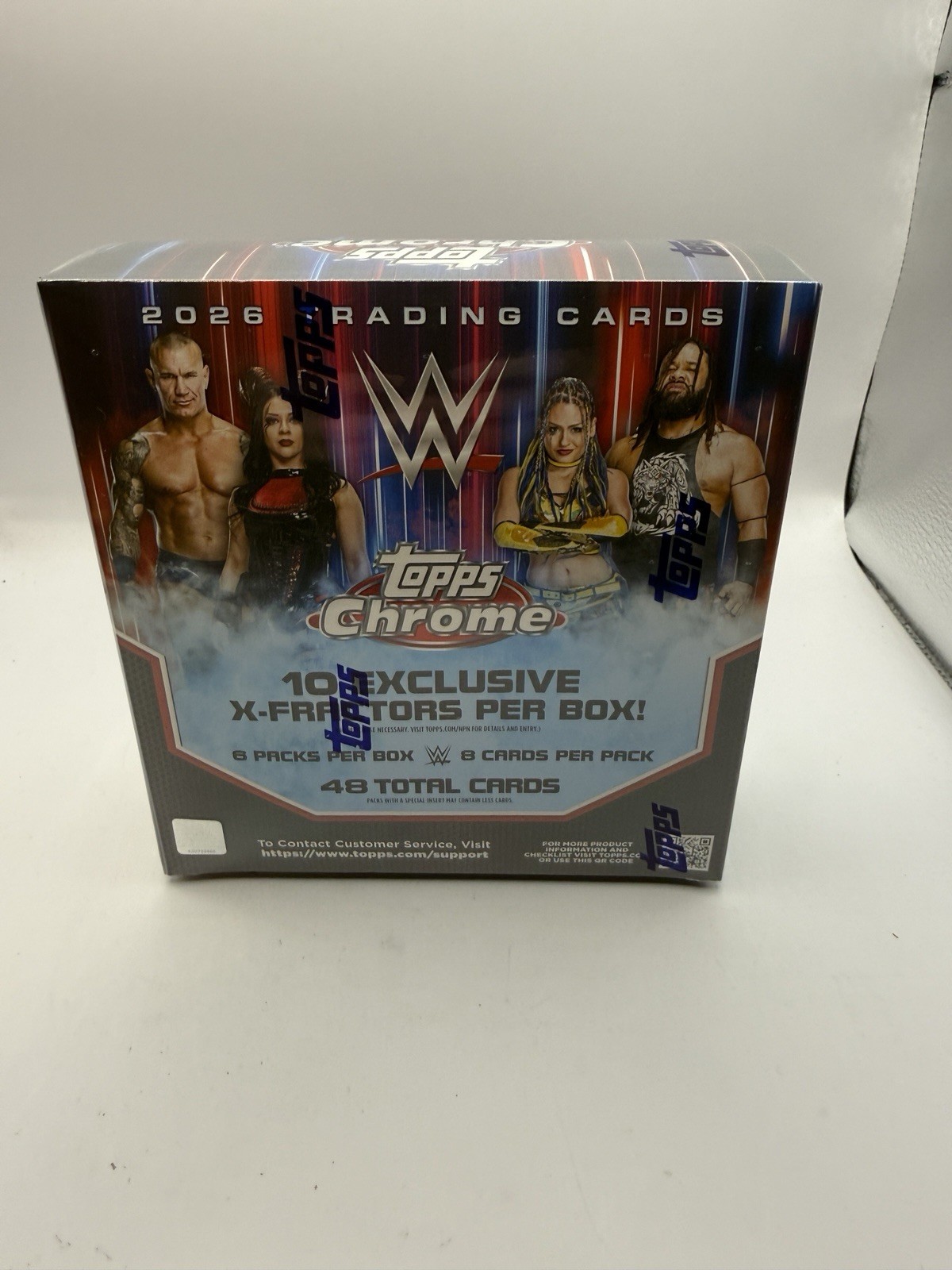 2026 TOPPS CHROME WWE Wrestling MEGA BOX (48 Cards) Brand New Sealed – IN HAND