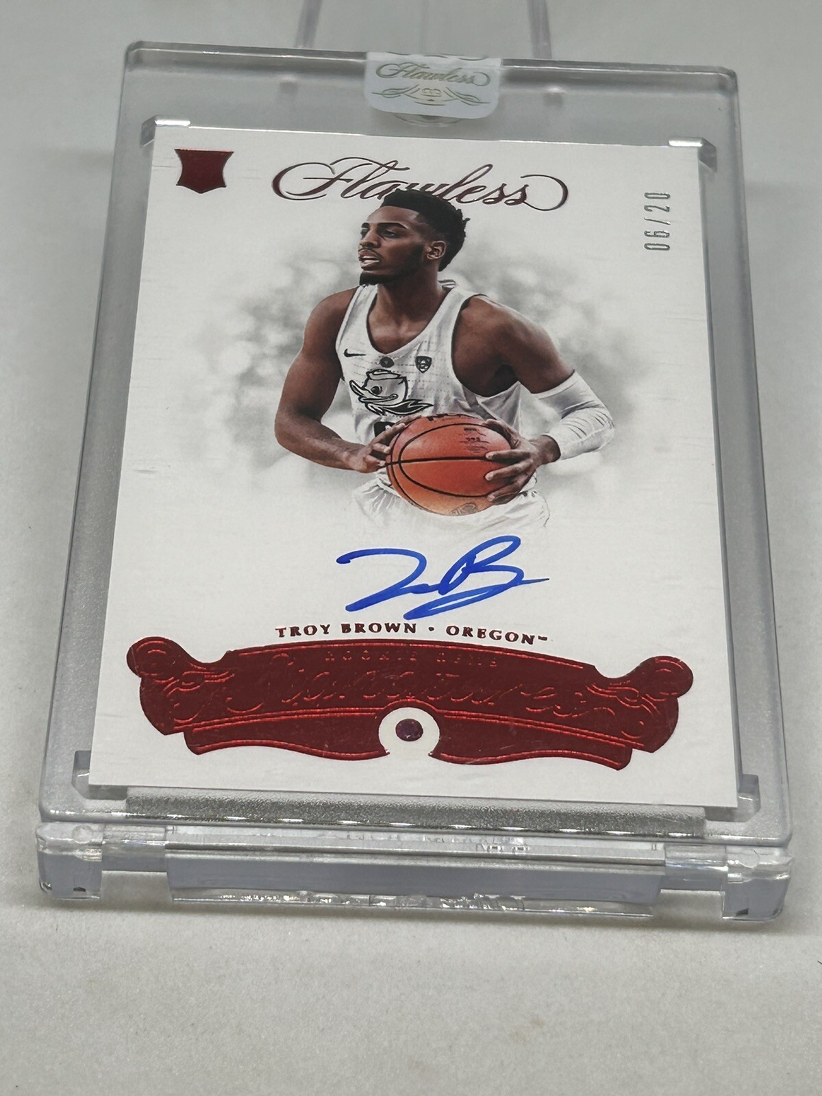 2018 Panini Flawless Diamond RUBY Troy Brown Jr. Auto Rookie RC /20 SEALED