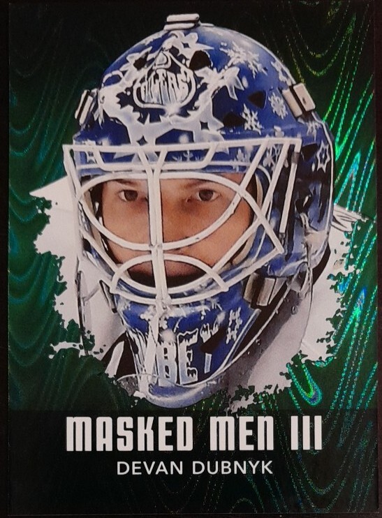 2010 – 2011 ITG Masked Men III Devan Dubnyk Emerald 1/1 #MM-16 Hockey Card