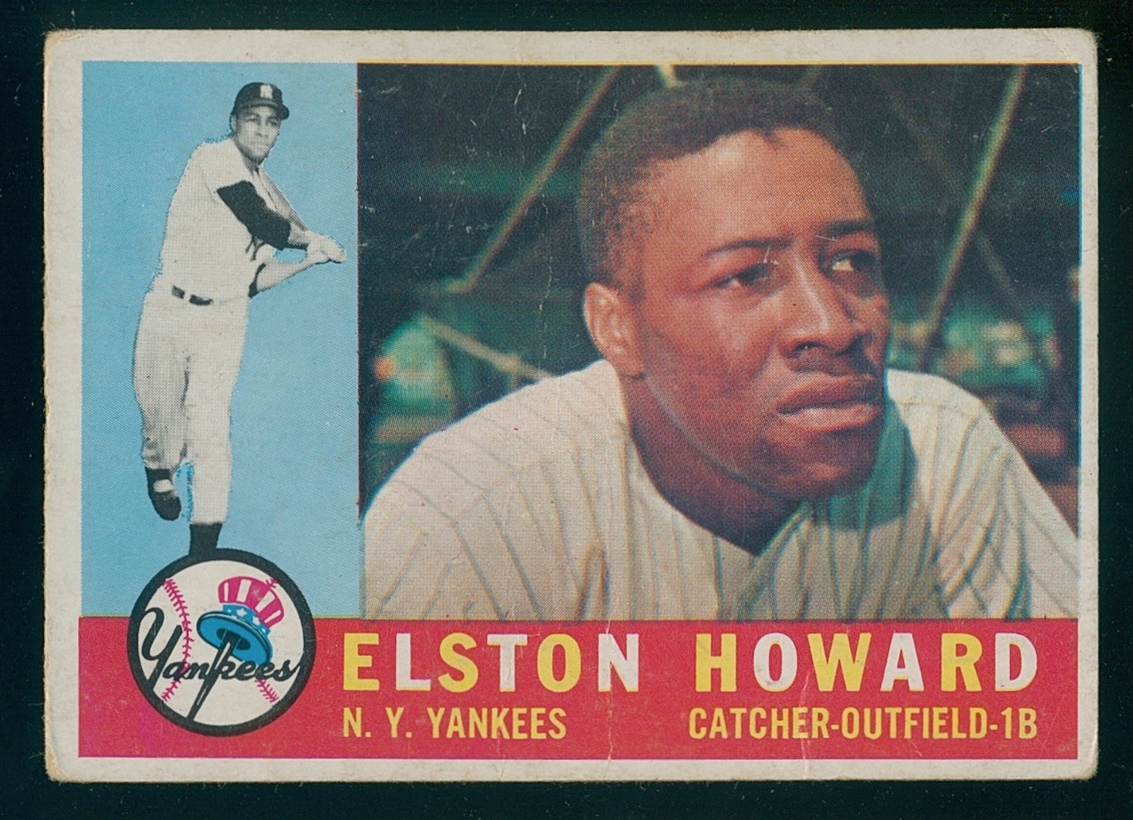 1960 Topps Baseball #65 ELSTON HOWARD New York Yankees Low-Grade